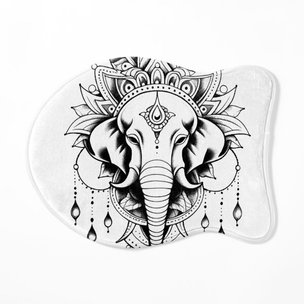 Amazon.com: Tibetan Elephant by Brother Greg Asian Tattoo Artwork Canvas  Wall Fine Art Print: Posters & Prints