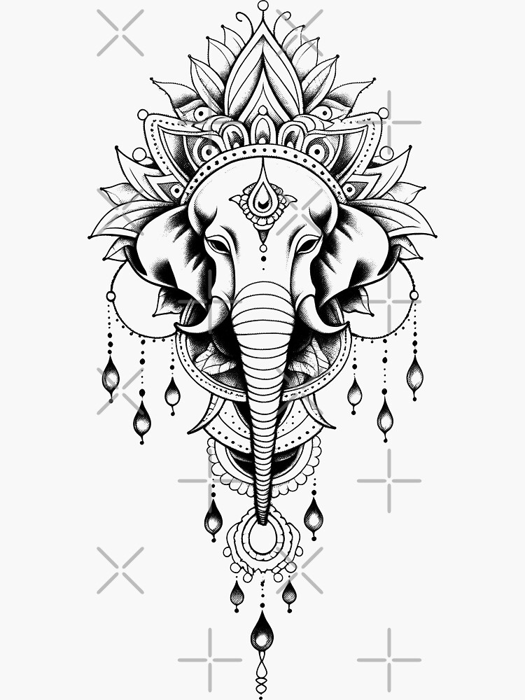 Yant Digital Tattoo Design I Graphic Black Lotus