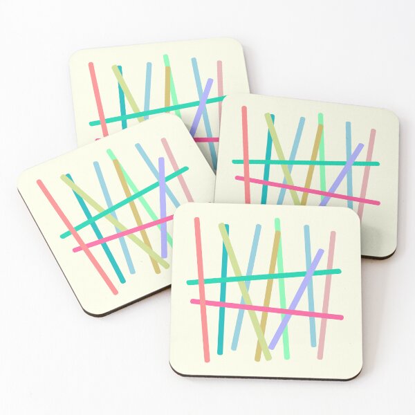 Item preview, Colored Lines Geometric Abstract Pattern designed and sold by Jeallan Designs.