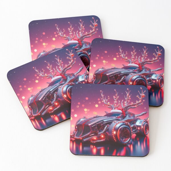 Item preview, futuristic, santa claus, sleigh, sci-fi, flying, robot, drone, machine, tech, futuristic technology, cyberpunk, space, future, christmas designed and sold by KICIART.