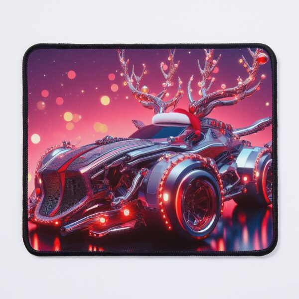 Item preview, futuristic, santa claus, sleigh, sci-fi, flying, robot, drone, machine, tech, futuristic technology, cyberpunk, space, future, christmas designed and sold by KICIART.