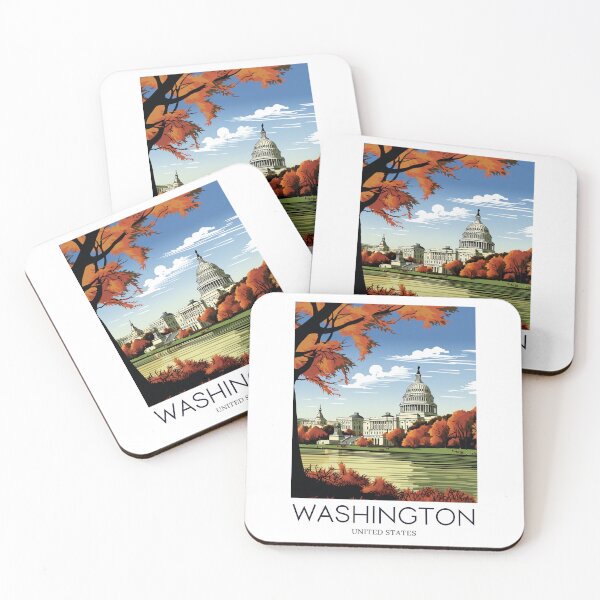 Item preview, A Pop Art Travel Print of Washington DC - US  designed and sold by StudioRedKoala.