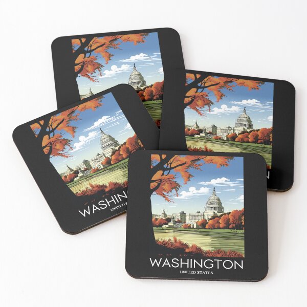 Item preview, A Pop Art Travel Print of Washington DC - US  designed and sold by StudioRedKoala.