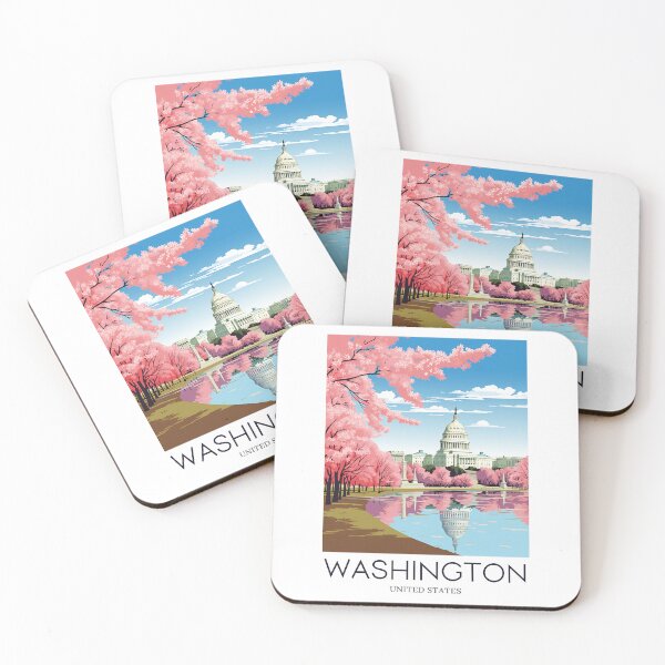 Item preview, A Pop Art Travel Print of Washington DC - US  designed and sold by StudioRedKoala.