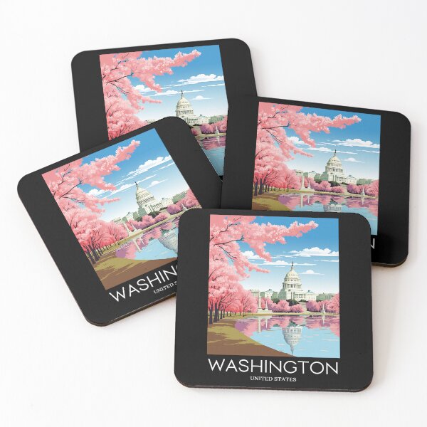 Item preview, A Pop Art Travel Print of Washington DC - US  designed and sold by StudioRedKoala.