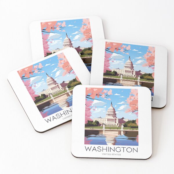 Item preview, A Pop Art Travel Print of Washington DC - US  designed and sold by StudioRedKoala.