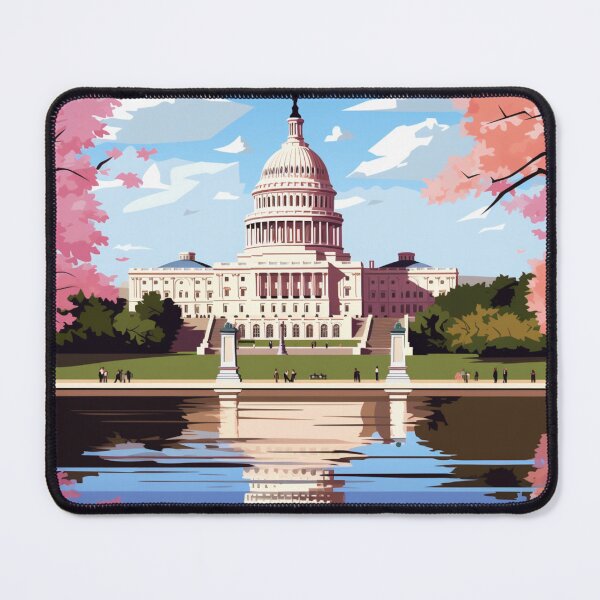 Item preview, A Pop Art Travel Print of Washington DC - US designed and sold by StudioRedKoala.