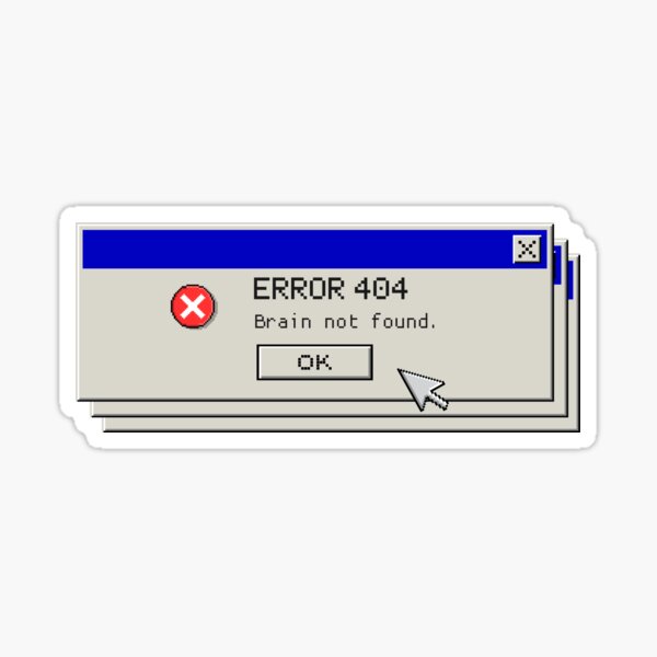 Vista previa del artículo con la obra «Meme de mensaje de error de Windows -Negro-», diseñado y vendido por chiniii890.