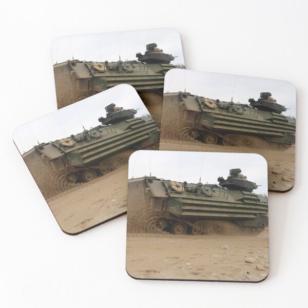 Item preview, STK109230M-A U.S. Marine Amphibious Assault Vehicle moves to its objective. designed and sold by StocktrekImages.