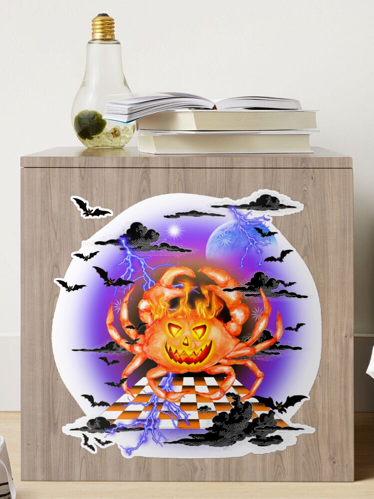 Ghost , crab ,black cloud ,Moon ,jack o lantern ,bat ,autumn ,dark  ,twilight halloween, spooky ,happy Halloween, bubble ,spider ,wizard,  witch, fire  Poster for Sale by letsgow8th