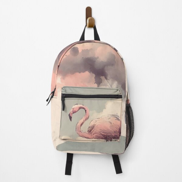 Item preview, Flamingo in circle splash watercolour painting clouds pastel designed and sold by Meena-tta.