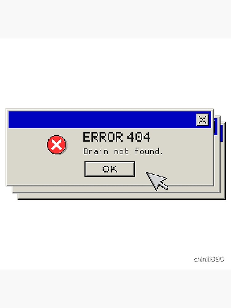 MEMEページ Windows Error Message Meme -White-