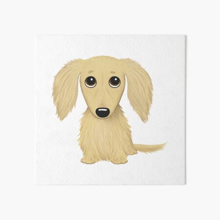 Item preview, Longhaired Cream Dachshund Cartoon Wiener Dog designed and sold by Jenn Inashvili.