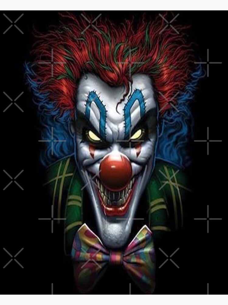 Killer Clown Horror Smile Postcard By Leen12 Redbubble