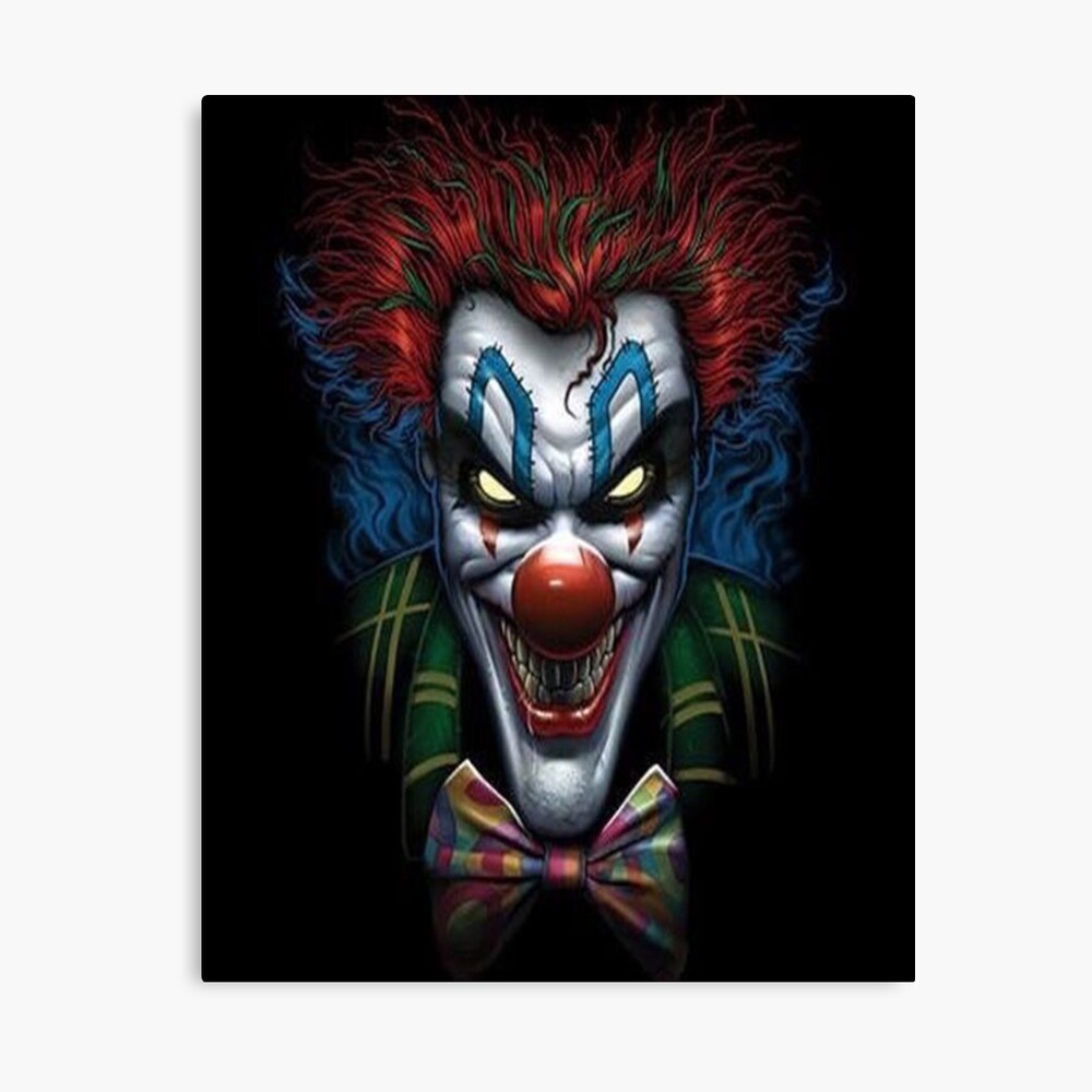 Impression Metallique Killer Clown Horreur Smile Par Leen12 Redbubble