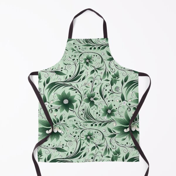 Item preview, Vintage Green Flower Pattern V2 designed and sold by Aussygypsy09.