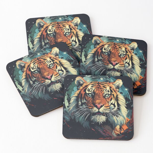 Item preview, Stardust Nights with tiger designed and sold by pkk1designsart.