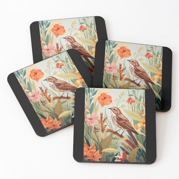 Item preview, Bright Flowers And Song Sparrow designed and sold by TorpStore.