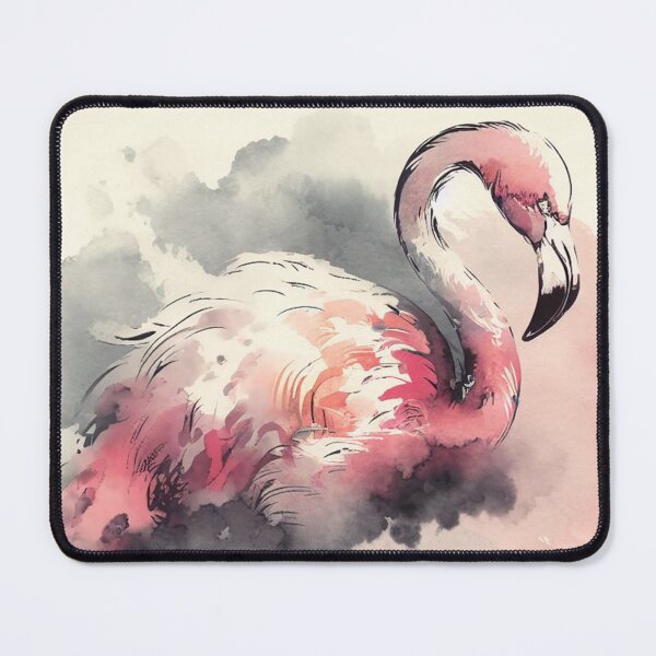 Item preview, Flamingo in circle splash watercolour painting clouds pastel  designed and sold by Meena-tta.