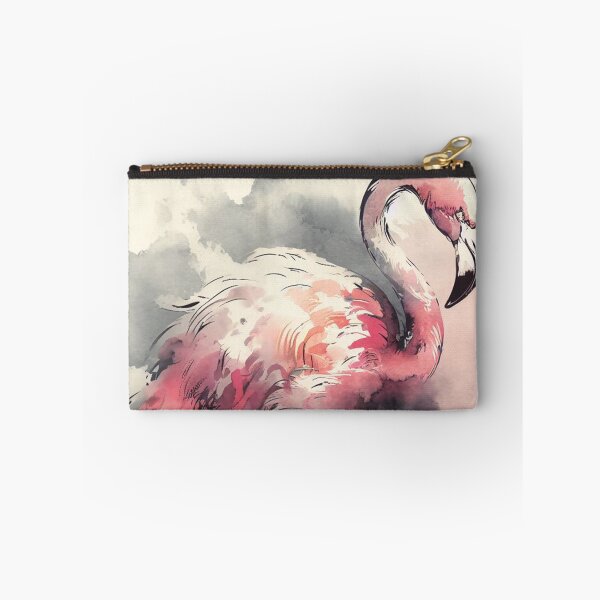 Item preview, Flamingo in circle splash watercolour painting clouds pastel  designed and sold by Meena-tta.