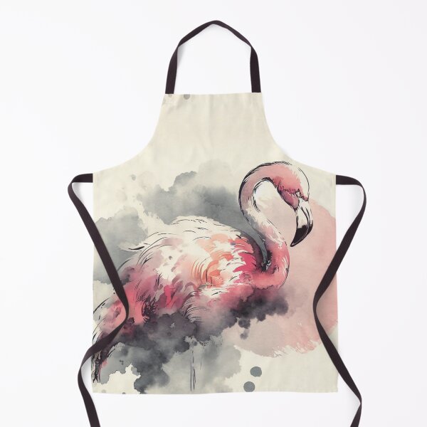 Item preview, Flamingo in circle splash watercolour painting clouds pastel designed and sold by Meena-tta.