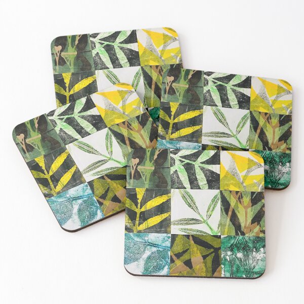 Item preview, Green botanical patchwork designed and sold by Hollys-Prints.