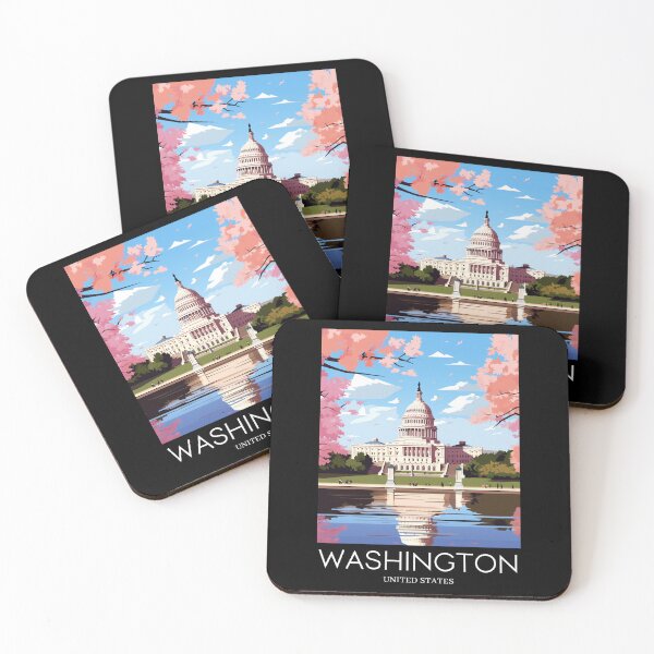 Item preview, A Pop Art Travel Print of Washington DC - US  designed and sold by StudioRedKoala.