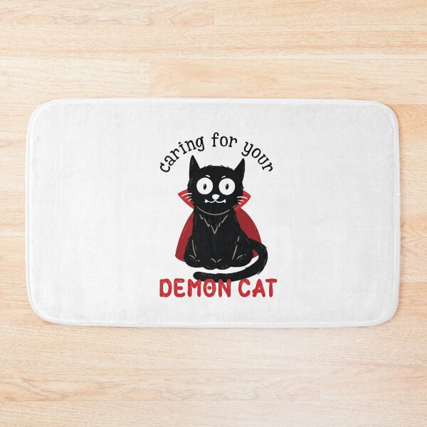 Item preview, Caring for your demon cat black cat designed and sold by stripedcarpet.