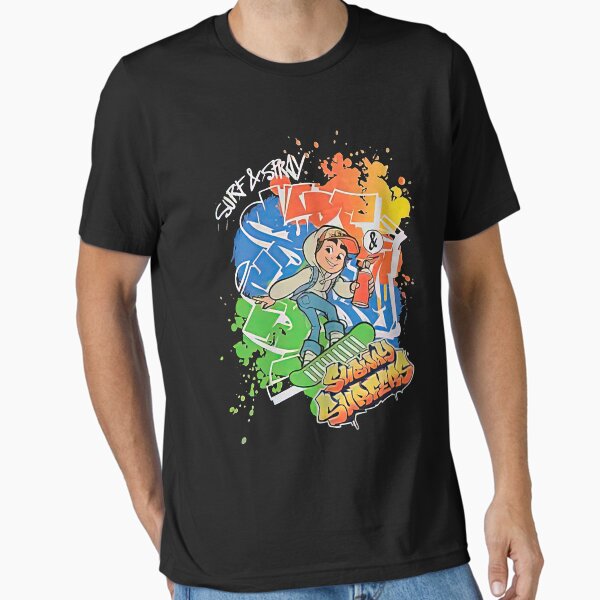 SUPERSUB ♥ Doodle Swayber Short Sleeve T-Shirt Amazon.com: Subway Surfers | Street Art T-Shirt for Men