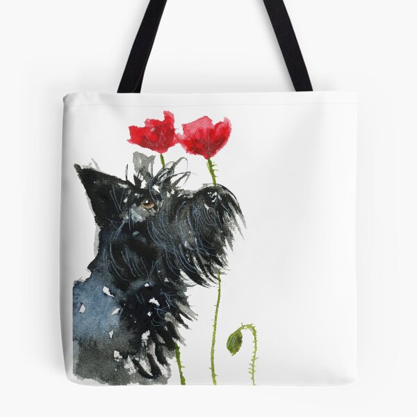 Artikelvorschau, Scottie Dog 'Poppies' entworfen und verkauft von archyscottie.