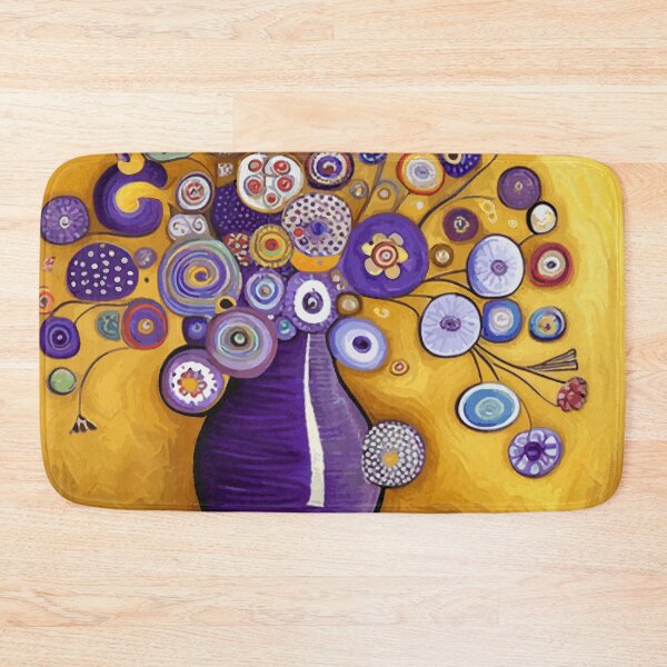 Item preview, Abstract Flowers in a Purple Vase Still Life Painting designed and sold by Vicky Brago-Mitchell®.