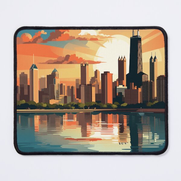 Item preview, A Pop Art Travel Print of Chicago - Illinois - US designed and sold by StudioRedKoala.