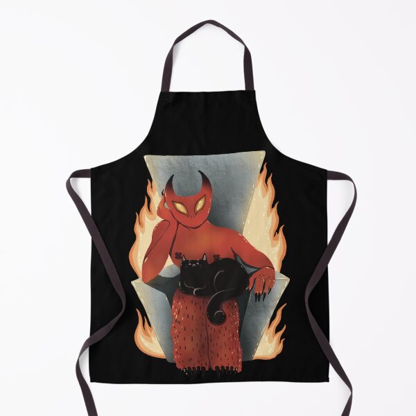 Item preview, Red Demon With A Black Cat Print designed and sold by Julia Sol.