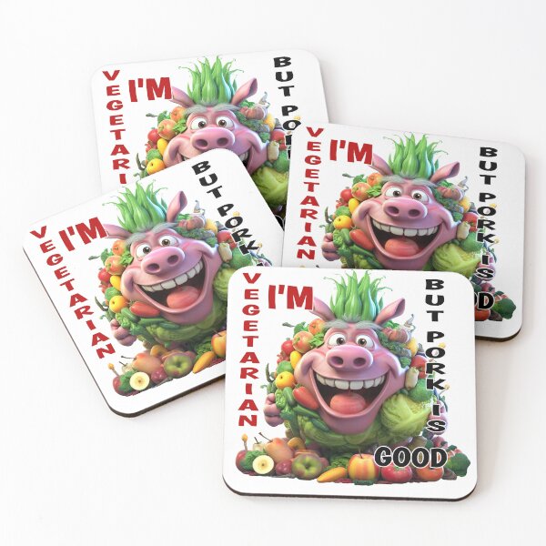 Item preview, I'm vegetarian but pork like too designed and sold by PepeCartoon.