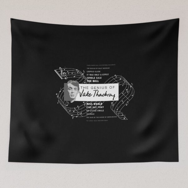 Item preview, Genius of Jake Thackray Song List (3) - for black background designed and sold by Russellann.