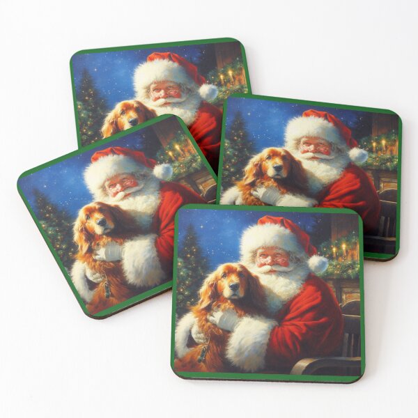 Item preview, Christmas Santa Claus with Dogs 4 designed and sold by CrankyOldDude.