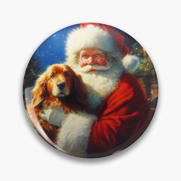 Item preview, Christmas Santa Claus with Dogs 4 designed and sold by CrankyOldDude.