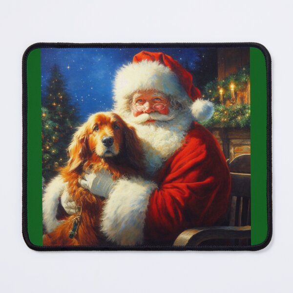 Item preview, Christmas Santa Claus with Dogs 4 designed and sold by CrankyOldDude.