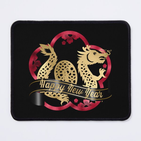 Item preview, Hapy New Year | Happy Chinese New Year | Lunar New Year | Year of the Dragon |Gold and Red designed and sold by StarryHeavens.