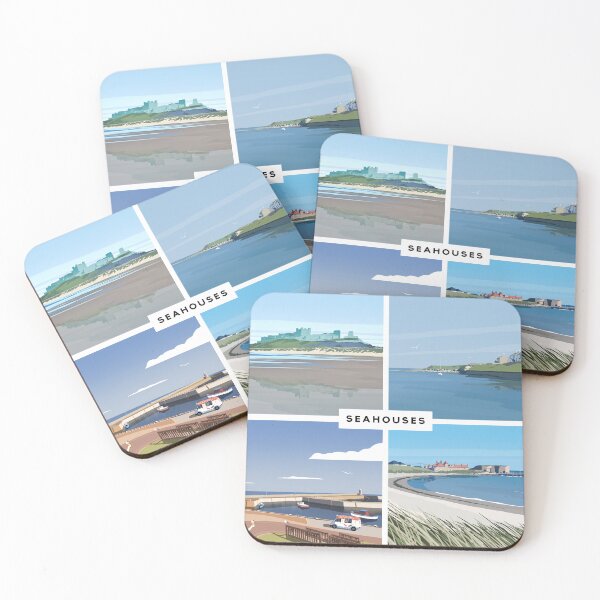 Item preview, Seahouses Art Print designed and sold by Richard O'Neill Art.