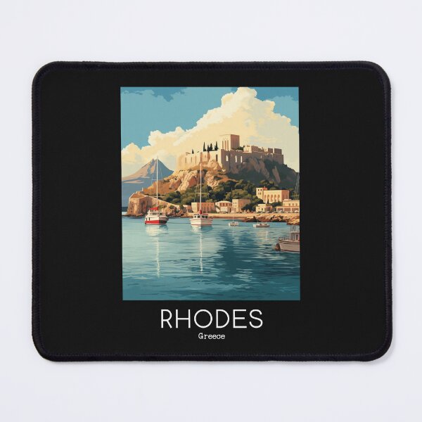 Item preview, A Vintage Travel Illustration of Rhodes - Greece designed and sold by GoodOldVintage.