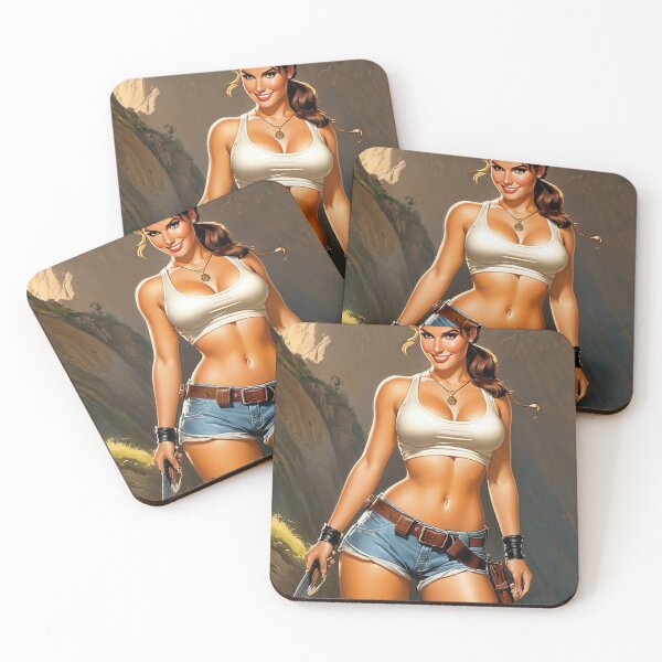 Item preview, Lara croft - retro pinup style designed and sold by Singion.
