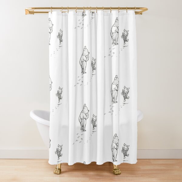 Winnie The Pooh Bathroom Shower Curtain Set - LIMITED EDITION)