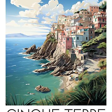 Artwork thumbnail, A Vintage Travel Illustration of Cinque Terre - Italy by GoodOldVintage