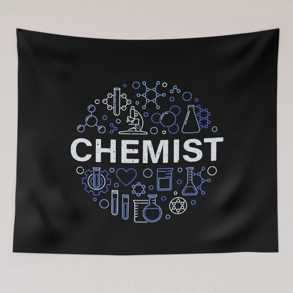 Item preview, ¡Diseño desgastado con contorno creativo en forma de círculo de químico para profesores y químicos de química! designed and sold by venomousvector.