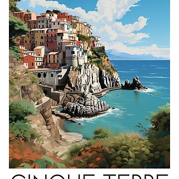 Artwork thumbnail, A Vintage Travel Illustration of Cinque Terre - Italy by GoodOldVintage