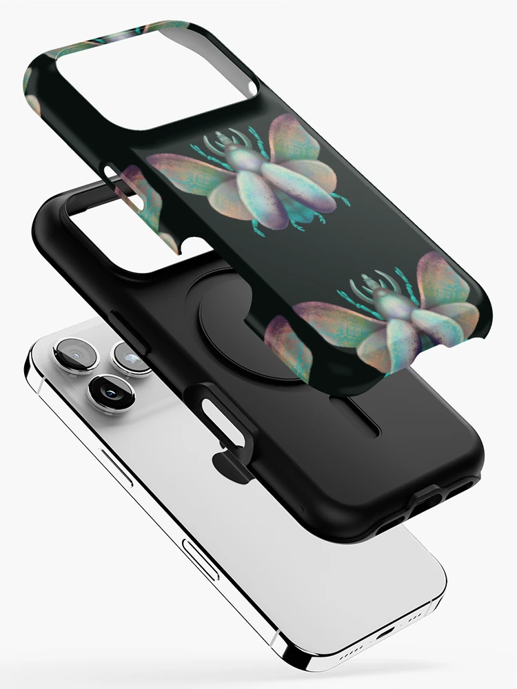 Thumbnail 2 of 4, iPhone Case, Beetle In Flight Pastel Pattern Fantasy designed and sold by FoxTreeDesign.