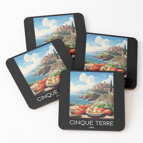 Item preview, A Vintage Travel Illustration of Cinque Terre - Italy  designed and sold by GoodOldVintage.