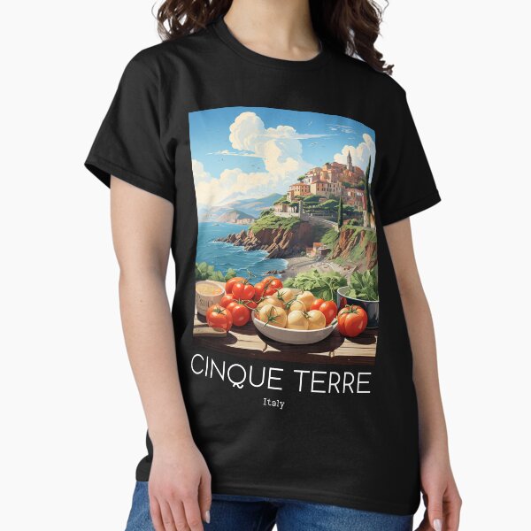 Item preview, A Vintage Travel Illustration of Cinque Terre - Italy  designed and sold by GoodOldVintage.