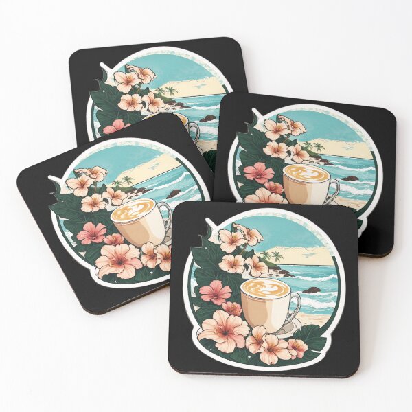 Item preview, Specialty Latte Cup Served on a Sunny Day by the Ocean designed and sold by NautiChic.